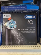 Oral-B io Series Ultimate Clean 6 Replacement Brush Heads White/ Black