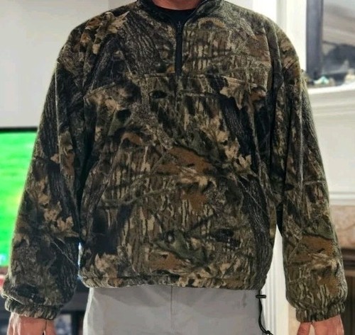 Duxbak Reversible Jacket Men's XL (Read Desc.) Fleece Nylon 1/4 Zip Mossy Oak - Picture 2 of 10