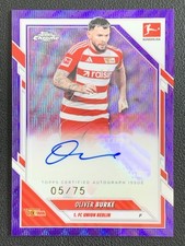 Oliver Burke 2025-26 Topps Chrome Bundesliga Purple Wave Auto /75 #BA-OB