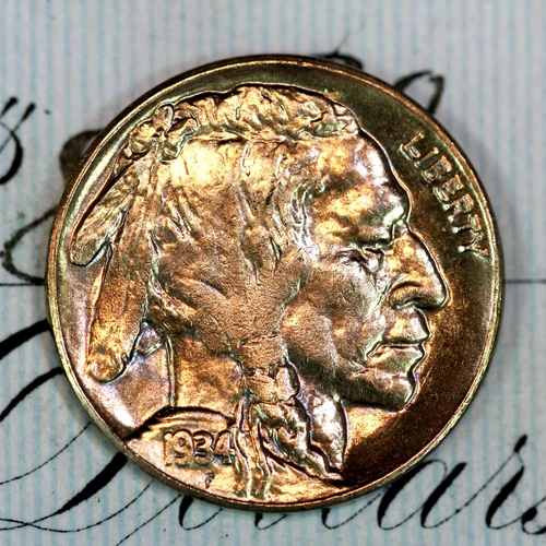 * 1934-D * SUPERB+ GEM BU MS BUFFALO NICKEL * FROM ORIGINAL COLLECTION