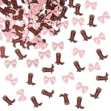 200pcs Gender Reveal Confetti, Boots Or Bows Gender Reveal Decorations Party ...