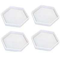 4Er Set Sechseck Silikon-Untersetzer Formen FüR Harz Resin Gussformen Klar Epoxy