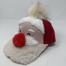 Holiday Time Santa Hat Sherpa Fleece Christmas Buffalo Plaid Baseball Cap