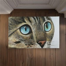Begin Home Decor CODM2134UAIEYY 21 x 34 in. Curious Cat Portrait Door Mat - I...