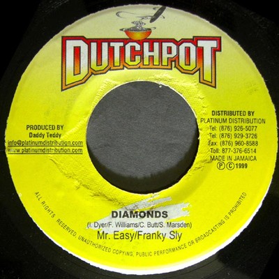 Mr. Easy / Frankie Sly - Diamonds / Dry Cough (7'')
