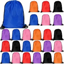 24 Pcs Drawstring Backpack Bulk Gifts Faith-based Accessories Gift Bag Polyes...