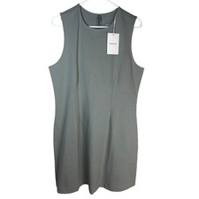 Everlane Organic Cotton 90's Shift Sleeveless Mini Dress Sage Green XL NWT