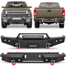 For 2014-2015 Chevy Silverado 1500 Front /rear Bumper W/winch Seat &sensor Holes