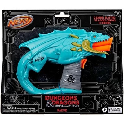 Nerf Dungeons & Dragons Rakor Blaster - 4 Elite 2.0 Darts, New