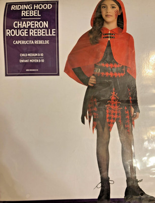 Riding Hood Rebel Girl's Halloween Costume Suit Yourself GirlsSz Medium 8-10 New