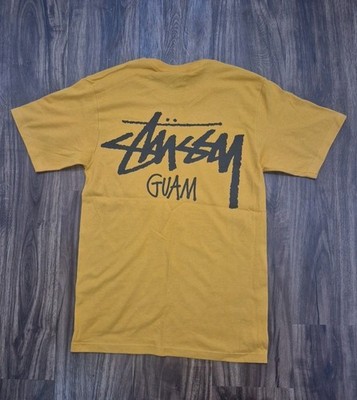 Stussy Chapter Guam Gold Yellow Men's Graphic T Shirt Unisex Small