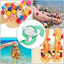 Pom pom Maker kit Fluff Ball Needle Knitting 4 Craft us Size Set Bobble G4A9