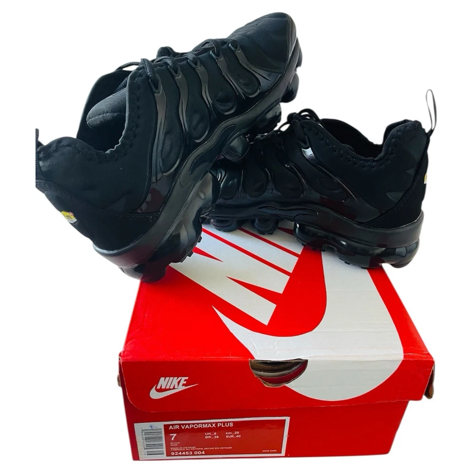 Nike Air Vapormax Plus TN Plus Triple Negro Cómodo Hombre Zapatos Atléticos🔥 Foto 4 de 4