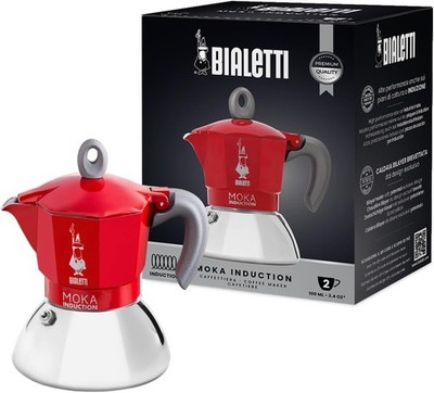Moka Induction, Moka Pot, Suitable for all Types of Hobs, 2 Cups Espresso (2.8