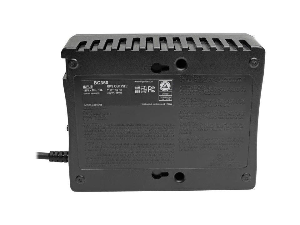 UPS de reserva Tripp Lite BC350 BC personal 350 VA 180 vatios 6 salidas para PC Foto 2 de 4