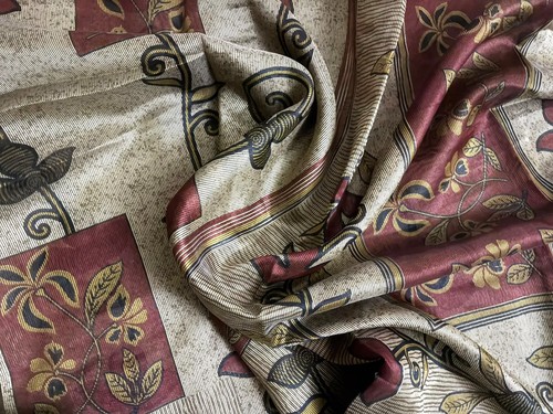 Silk Saree Indian Women Wrap Dress Brown Sewing Vintage Sari Material Printed 5Y