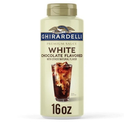 Premium White Chocolate Flavored Dessert Sauce 16oz Bottle for Coffee Baking
