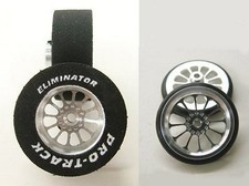 Pro Track "Turbine" 1 1/16" x .435 wd Matching Rr Ft 1/24 Slot Car Drag