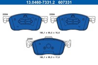ATE 13.0460-7331.2 Bremsbelagsatz, Scheibenbremse 180,1 Mm 69,5 Mm 16,6 Mm