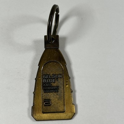 VINTAGE 1960 s SELSUN BLUE ABBOTT LAB  ANTI-DANDRUFF, KEYCHAIN RETURN POSTAGE