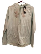 Under Armour Sweatshirt Loose Coupe Women Medium Light Blue Hooded Comfy New