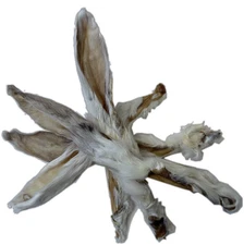 HDP Rabbit Furry Hair Ears Dog Or Cat Natural Chew