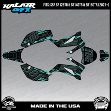 Graphics Kit for SSR SR125TR SR140TR SR160TR (2021+) Twitch Series - Teal