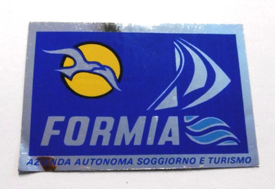 Souvenir-Aufkleber Formia Mittelmeer Via Appia Latina Latium Italien 80er