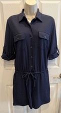 Mameluco J. McLaughlin Westport para mujer pequeño azul marino radio ondas jacquard