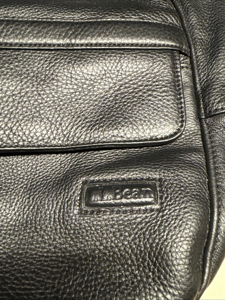 Bolso Bandolera LL Bean AmeriBag Cuero Negro Viajero Bandolera Foto 2 de 4