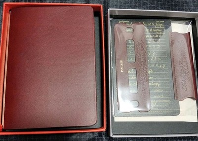 PLOTTER Liscio Limited Box Mini 6 Red Brown Leather Binder New Japan