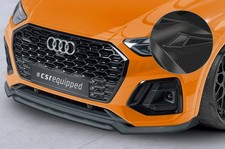 Cup Spoiler Lippe Front Carbon Look für Audi Q5 (FY) S-Line / SQ5 (FY) CSL677-C
