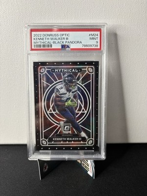 2022 Panini Donruss Optic Kenneth Walker III RC Black Pandora /25 PSA 9