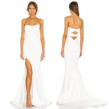 Katie May Noel  Jean Divinity Gown Maxi Strapless Bridal Wedding Party Ivory S