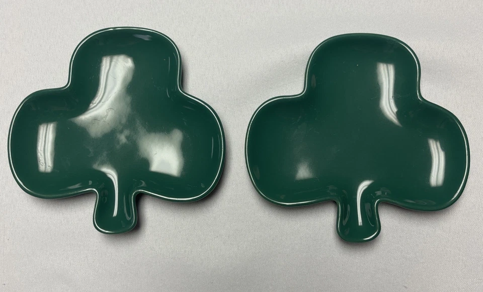 "Platos aperitivos trébol Chantal 5,5"" patrón verde 93-SHFP 14/4 retirados usados en excelente estado" Foto 2 de 4