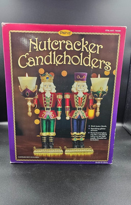 Pair 0f Nutcracker Candle Holders From Costco in Box 12'' Tall