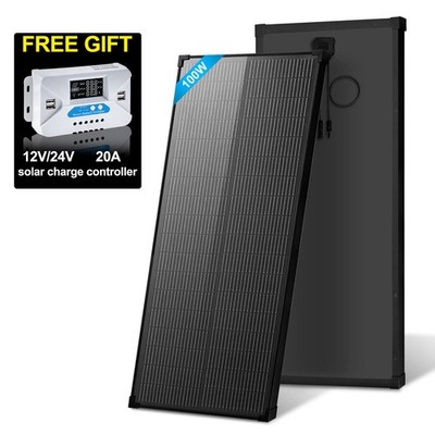100W Solar Panel With 20A Charge Controller 18V Mono N-Type Off-Grid Home  Boat
