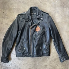 Vintage 70s harley davidson amf leather motorcycle jacket bikers vtg 