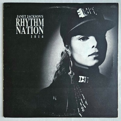 80'S R&B - JANET JACKSON - RHYTHM NATION 1814 LP - ORIGINAL PRESSING WITH INSERT