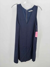 Pre-Owned Alice + Olivia Navy Size 8 Shift Knee Length Sleeveless Dress