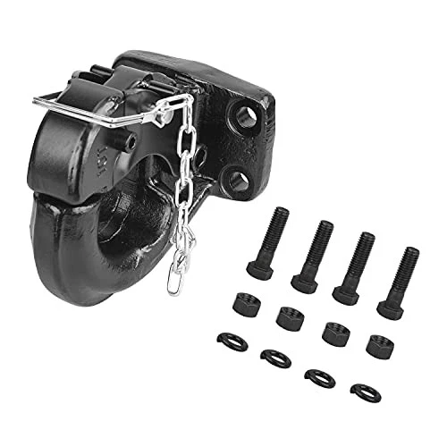 Pintle Hook Trailer Hitches Receiver Hook for 2-1/2 Inch Lunette Ring 10-Ton