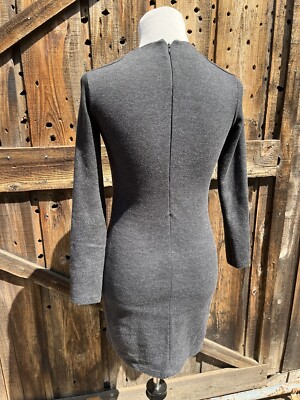 Zara Women's Dress Small W/B Collection Long Sleeve Ribbed Knit Sweater  Mini | eBay