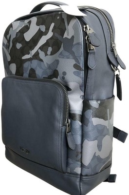 coach blue camo backpack