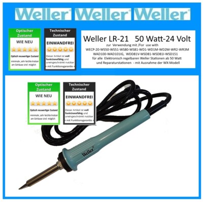 WELLER LR 21- 50 Watt Lötkolben,  24 Volt + Garantie + TOP 1-A