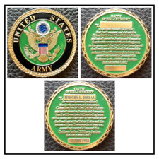 Challenge Coin: Oath of Enlistment US ARMY - (ENGRAVING Available)