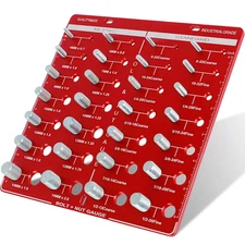 Thread Checker, 28 Nut and Bolt Thread Checker, Bolt Size and Thread Gauge 