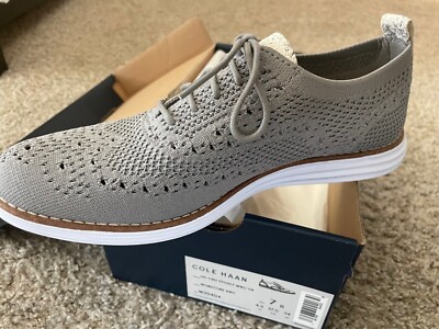 Cole Haan OriginalGrand Stitchlite Wingtip Oxford Grey Knit Shoes W20404 Mens 7B Cole Haan Men Original Grand Stitchlite Wingtip Oxford Shoes  main image 2