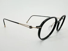 NOS Silhouette SPX 2924 Eyeglasses FRAMES 9020 Black 48[]18-140 Gold Round J934