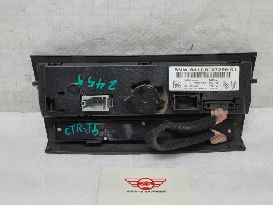 BMW 335xi 2007-2008 unidad de interruptor de clima térmico OEM 914729901 Foto 4 de 4