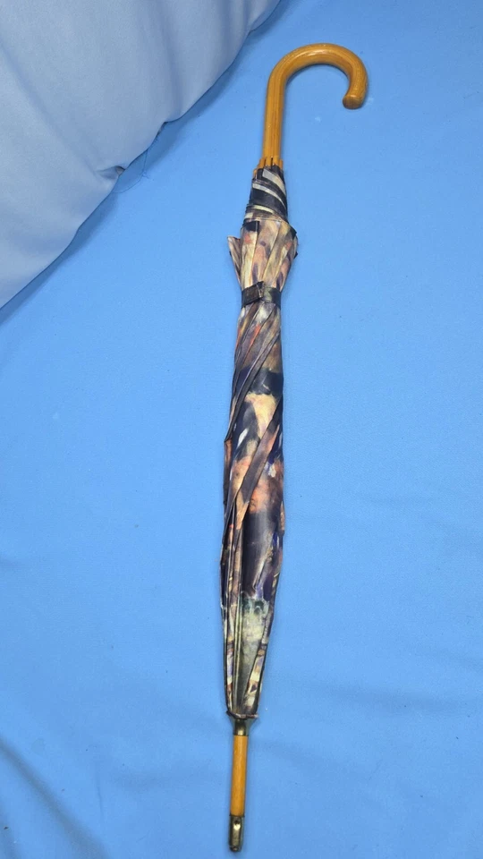 40" El Paraguas Artista Pintura Fulton Renoir Madera Diseñador Lluvia Arte  Foto 3 de 4